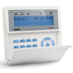   Satel INT-KLCD-BL LCD kezelő INTEGRA központokhoz; lenyíló billentyűzetvédővel; kék háttérfény és kijelző
