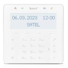   Satel INT-KSG2R-W Érintőgombos kezelő; fehér háttérfény és kijelző; kártyaolvasó; fehér