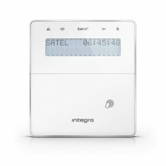   Satel INT-KWRL-WSW Vezeték nélküli LCD kezelő INTEGRA központokhoz; kártyaolvasóval és lenyíló billentyűzetvédővel