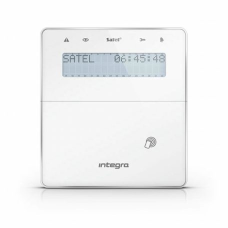 Satel INT-KWRL2-WSW Vezeték nélküli LCD kezelő INTEGRA központokhoz; kártyaolvasóval és lenyíló billentyűzetvédővel