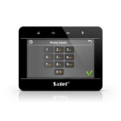   Satel INT-TSG-B 4.3" érintőképernyős kezelő; fekete