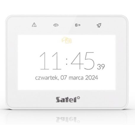 Satel INT-TSG2R-W 4,3" érintőképernyős kezelő; fehér; Mifare hitelesítés
