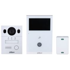   Dahua KTX02(F) Kétvezetékes hibrid video-kaputelefon szett; VTO2003F + VTH5113H-W + VTNC1003C; süllyeszthető