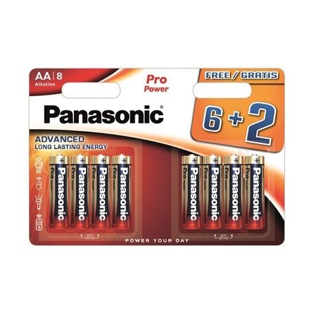 Panasonic LR6EPS/8BW 6+2F 1.5V AA ceruza tartós alkáli elem