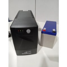   PANNONPOWER M650LCD UPS szünetmentes tápegység 650VA/360W+1db 7Ah akku.