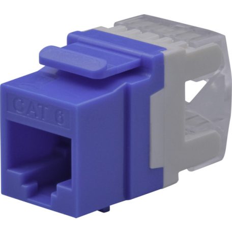 Nestron NPN-KEY-1C6U-180C-BL Keystone UTP csatlakozó; Cat6; 180°; dual IDC (Krone/110); kék