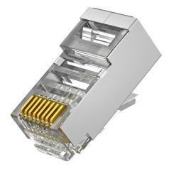   Nestron NPN-RJ45-1C6SF-PC100 Árnyékolt RJ45 csatlakozó; Cat6; fali és patch kábelekhez; 100 db/csomag