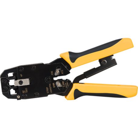 Nestron NTC-200AR Moduláris krimpelő fogó; 10P10C, 8P8C(RJ45), 6P6C(RJ12), 6P4C(RJ11), 4P4C, 4P2C