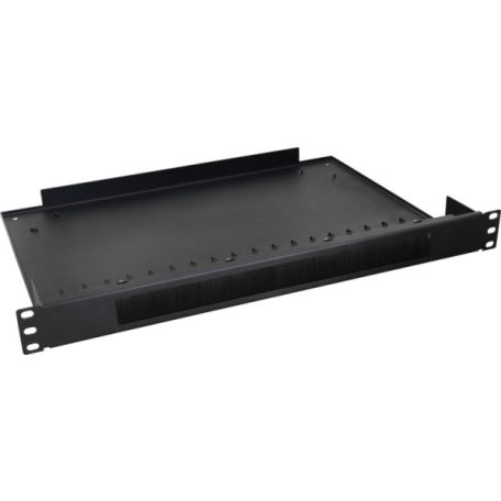 Pulsar RAPS-1P 19" fésűs kábel átvezető panel polccal; 1U; 443x324mm