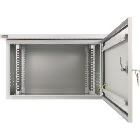 Pulsar RK664-G 19" 6U 600x400 fali rack szekrény; készre szerelt; vandálbiztos; szürke