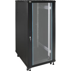   Pulsar RS2768 19" 27U 600x800 álló rack szekrény; lapra szerelt; fekete