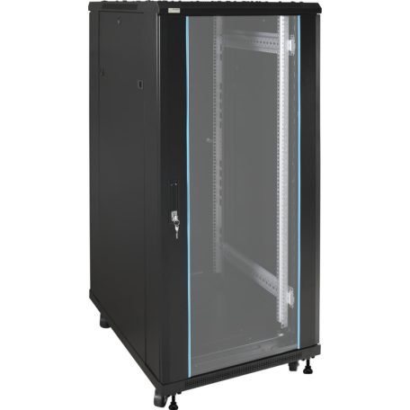 Pulsar RS2768 19" 27U 600x800 álló rack szekrény; lapra szerelt; fekete