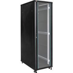   Pulsar RS4261 19" 42U 600x1000 álló rack szekrény; lapra szerelt; fekete