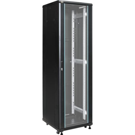 Pulsar RS4266 19" 42U 600x600 álló rack szekrény; lapra szerelt; fekete