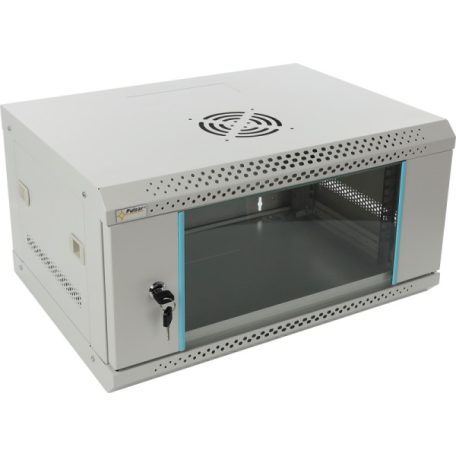 Pulsar RW454-G 19" 4U 540x400 fali rack szekrény; készre szerelt; szürke; könnyített kialakítás