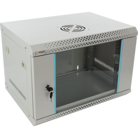 Pulsar RW654-G 19" 6U 540x400 fali rack szekrény; készre szerelt; szürke; könnyített kialakítás
