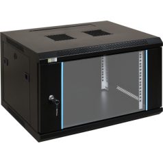   Pulsar RW664 19" 6U 600x450 fali rack szekrény; készre szerelt; fekete