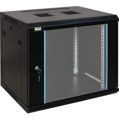   Pulsar RW964 19" 9U 600x450 fali rack szekrény; készre szerelt; fekete