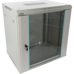   Pulsar RWA1264-G 19" 12U 600x450 fali rack szekrény; lapra szerelt; szürke; könnyített kialakítás