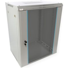   Pulsar RWA1564-G 19" 15U 600x450 fali rack szekrény; lapra szerelt; szürke; könnyített kialakítás