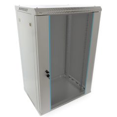   Pulsar RWA1864-G 19" 18U 600x450 fali rack szekrény; lapra szerelt; szürke; könnyített kialakítás
