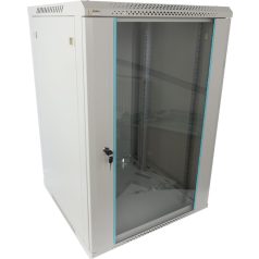   Pulsar RWA1866-G 19" 18U 600x600 fali rack szekrény; lapra szerelt; szürke; könnyített kialakítás