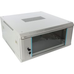   Pulsar RWA466-G 19" 4U 600x600 fali rack szekrény; lapra szerelt; szürke; könnyített kialakítás