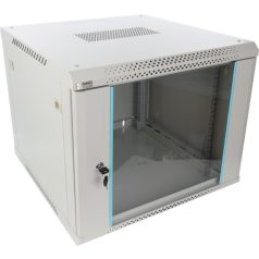   Pulsar RWA966-G 19" 9U 600x600 fali rack szekrény; lapra szerelt; szürke; könnyített kialakítás