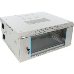   Pulsar RWDA465-G 19" 4U 600x550 fali rack szekrény; kiforgatható; lapraszerelt; szürke; könnyített kialakítás