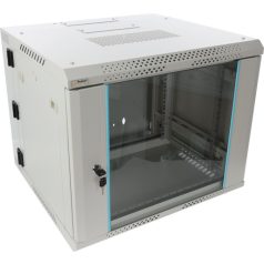   Pulsar RWDA965-G 19" 9U 600x550 fali rack szekrény; kiforgatható; lapra szerelt; szürke; könnyített kialakítás