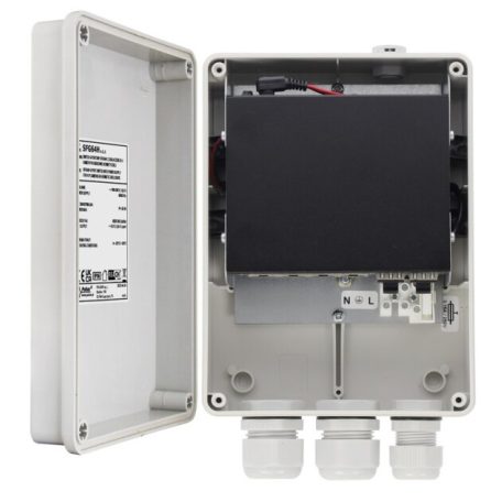 Pulsar SFG64H 6 portos Gbit PoE switch (30 W) kültéri dobozban; 4 PoE + 2 SFP uplink port; nem menedzselhető