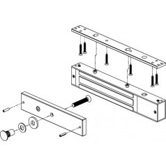   YLI SM-280LEDA Felületre szerelhető síktapadó mágnes; 280 kg tartóerő; LED visszajelzés