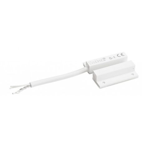 Satel S-1 Mágneses nyitásérzékelő; felületre szerelhető; szabotázs áramkörrel; 24.2x7.2 mm; fehér