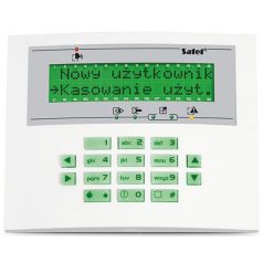   Satel INT-KLCDL-GR LCD kezelő INTEGRA központokhoz; zöld háttérfény és kijelző