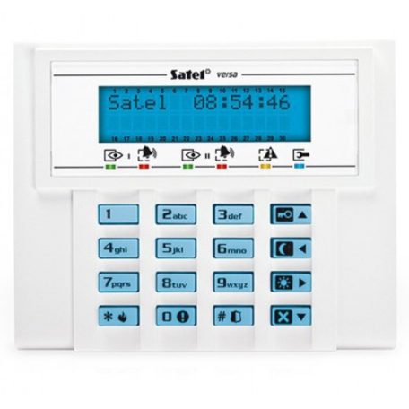 Satel VERSA-LCD-BL LCD kezelő VERSA központokhoz; kék háttérfény és kijelző